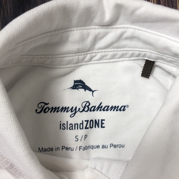 Tommy Bahama Island Zone White Beach Polo Short Small - Picture 2 of 8